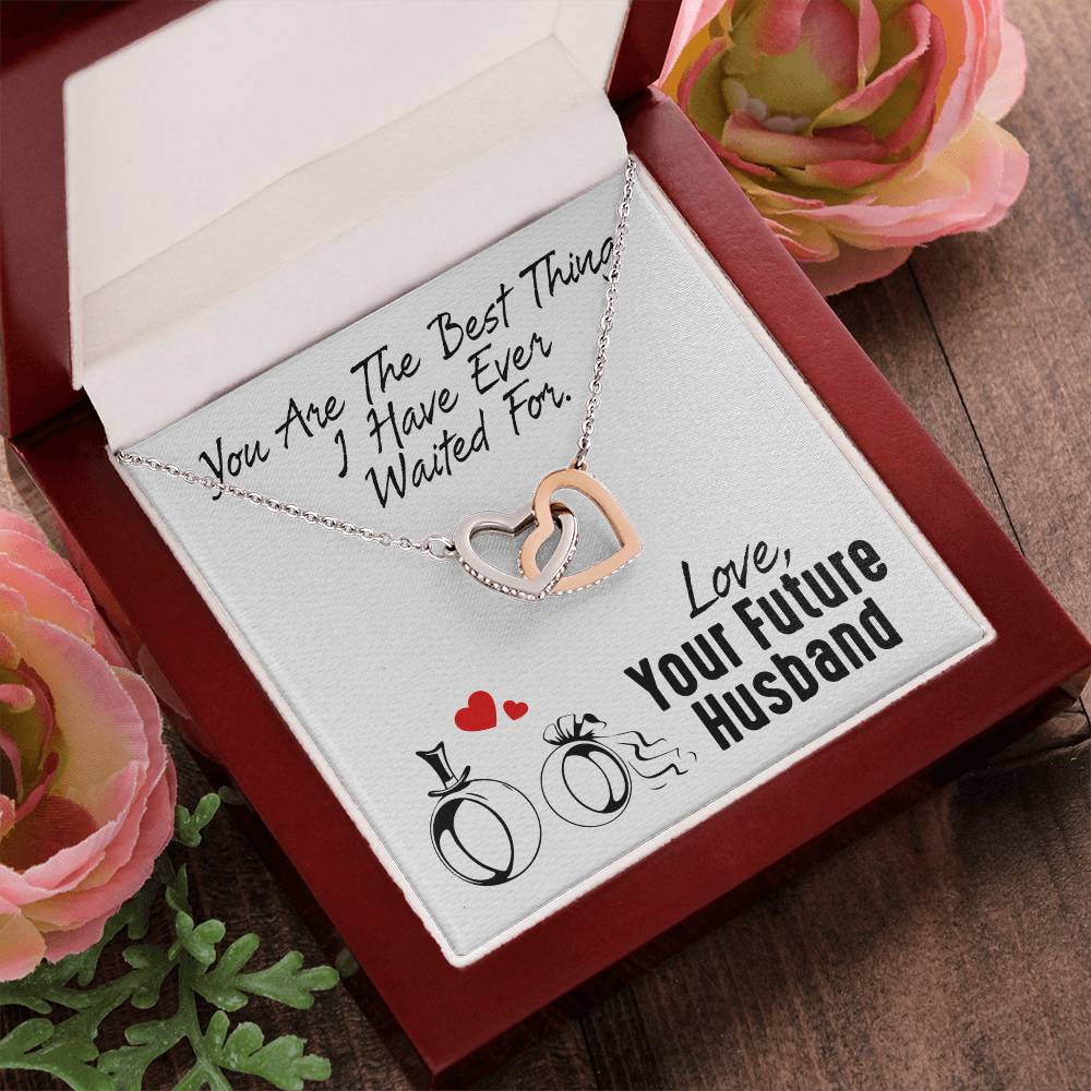 Gift For Future Wife - Interlocking Heart Necklace Interlocking Hearts Necklace