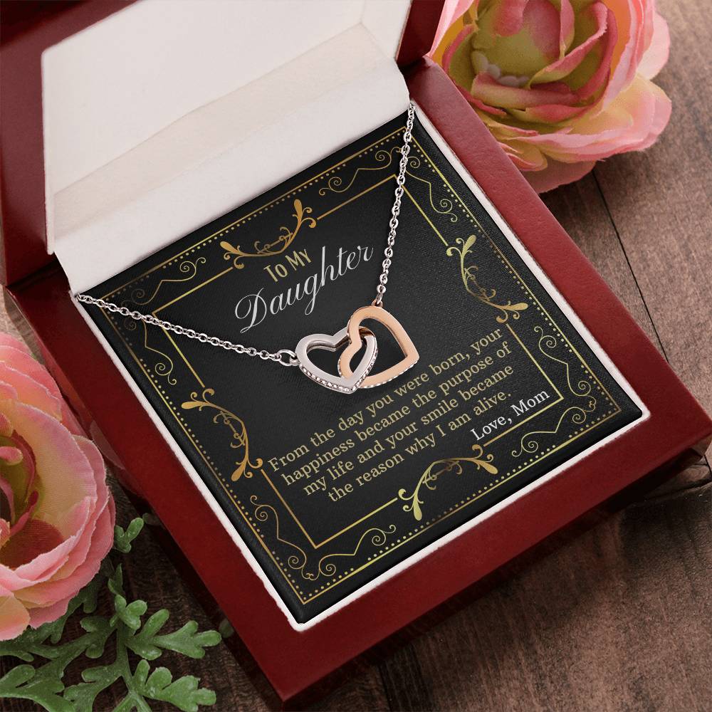 Gift From Mom To Daughter Interlocking Hearts Necklace