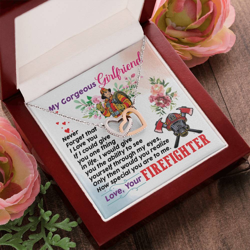 Firefighter'S Girl - Interlocking Heart Necklace Interlocking Hearts Necklace