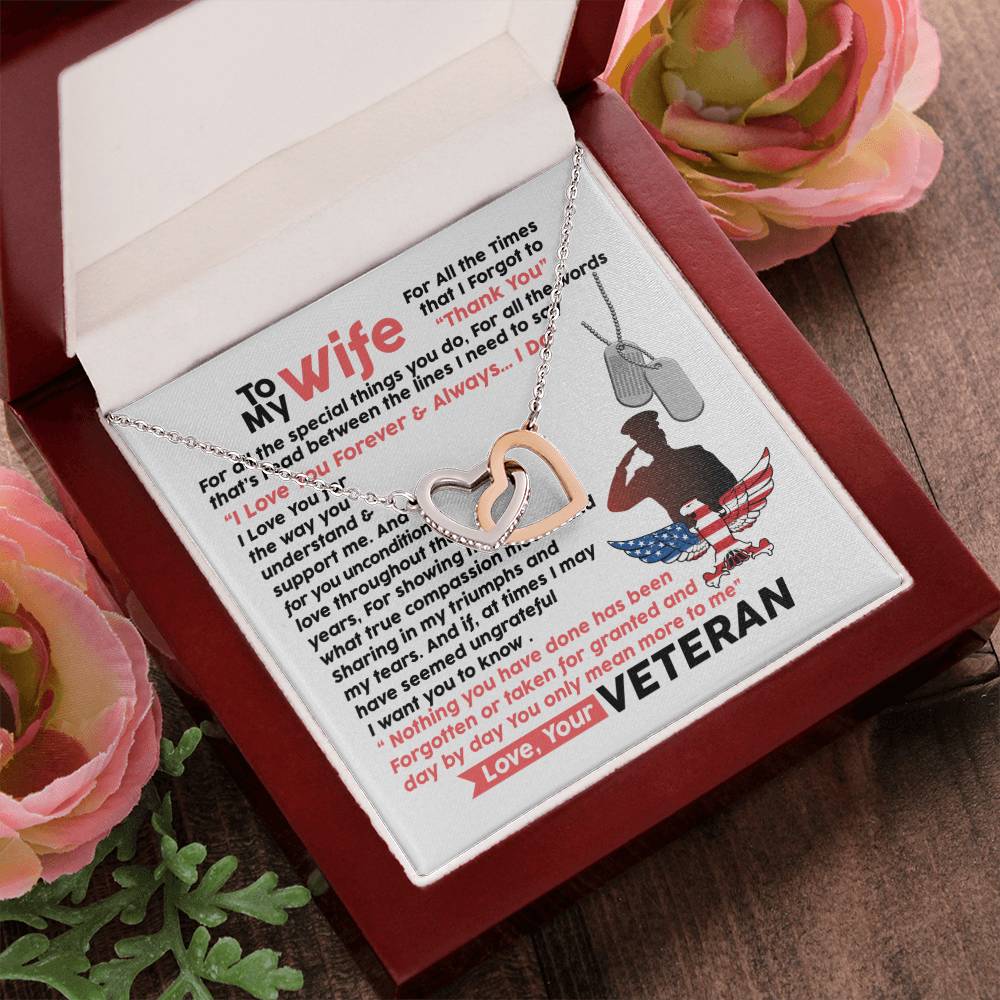 Veteran'S Wife - Interlocking Heart Necklace Interlocking Hearts Necklace
