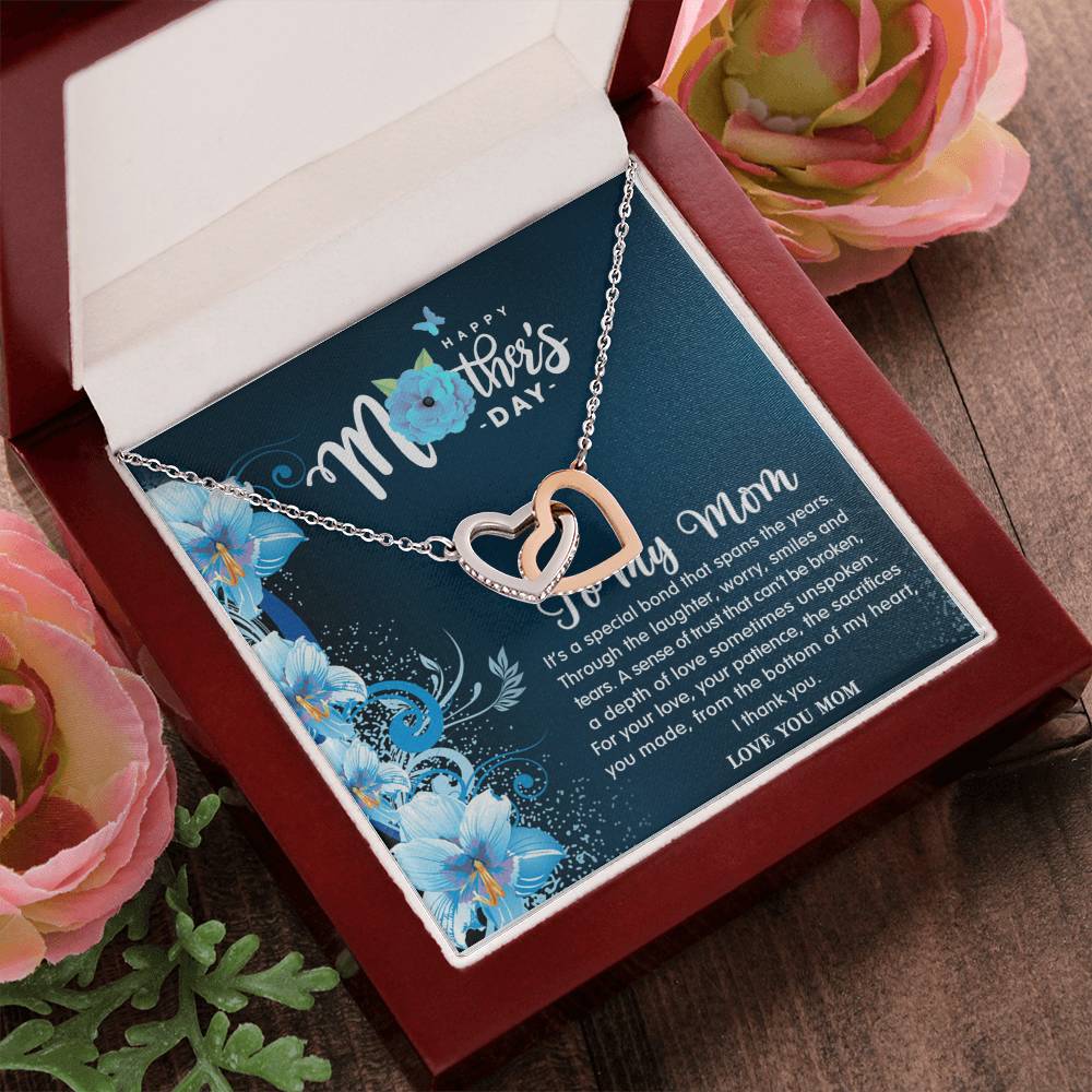 Infinity Love - To My Dearest Mom Necklace Interlocking Hearts Necklace