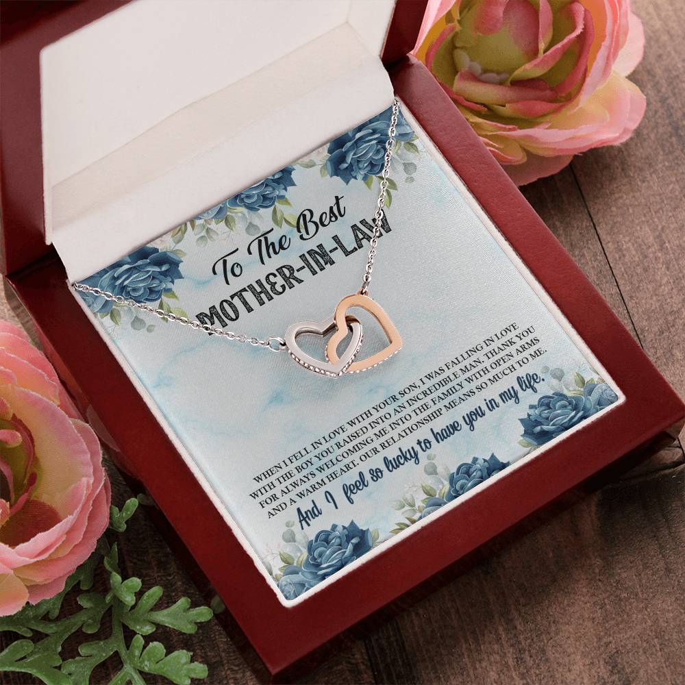 Interlocked Heart Neckless - For Mother In Law Interlocking Hearts Necklace
