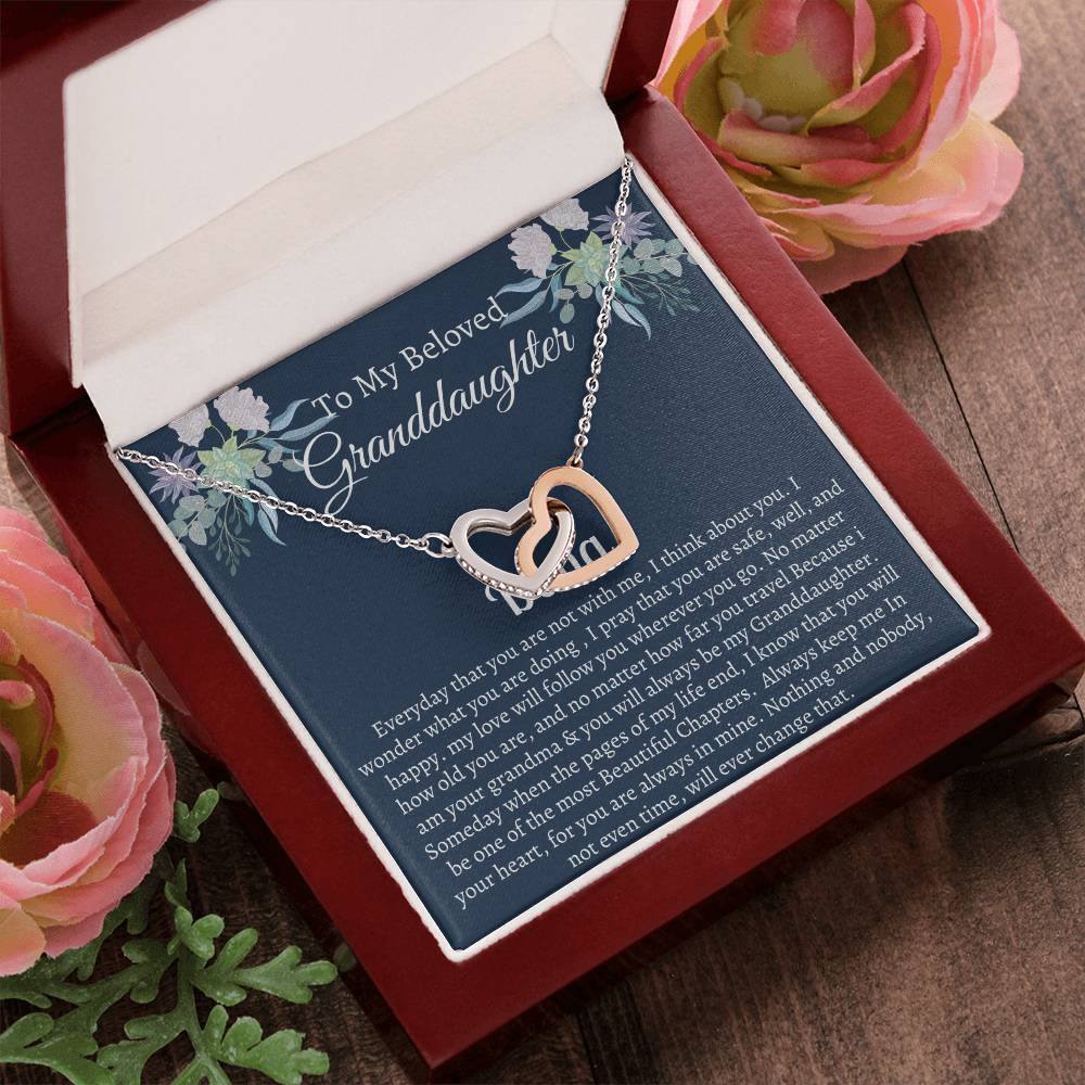Gift For Granddaughter 1St Interlocking Hearts Necklace
