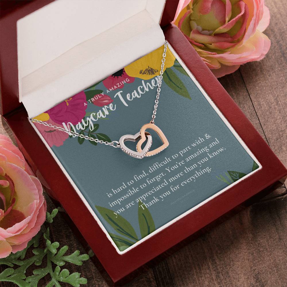 Daycare Teacher Gift For Daycare Provider Gifts Daycare Thank You Gifts Preschool Teacher Gift Thank You Gift Daycare Interlocking Hearts Necklace