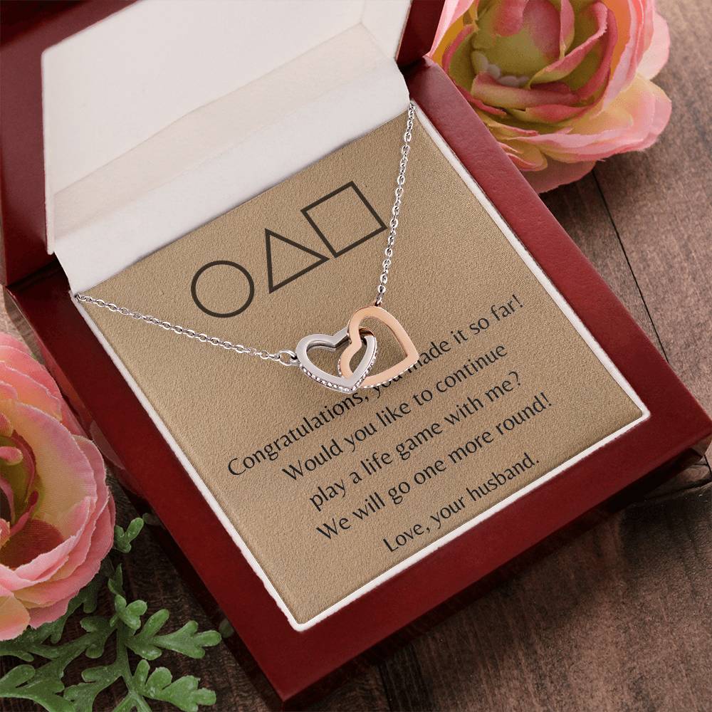 One More Round Necklace Interlocking Hearts Necklace