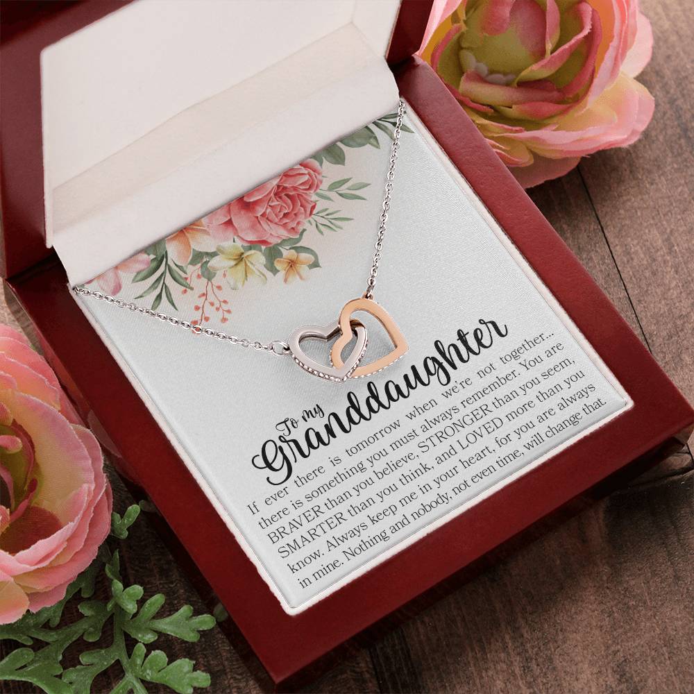 Infinity Love - To Granddaughter Interlocking Hearts Necklace