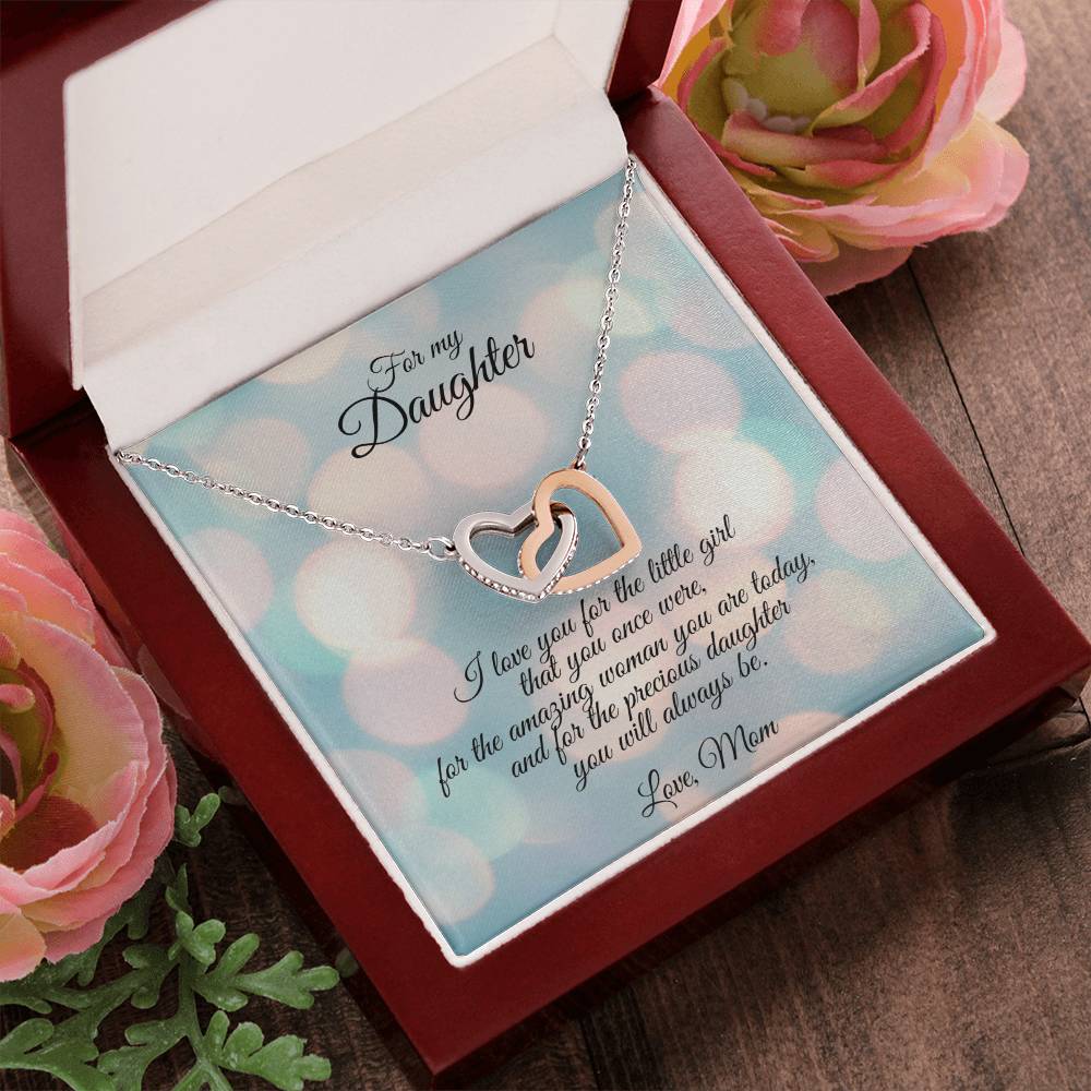 Connected Hearts Necklace Interlocking Hearts Necklace