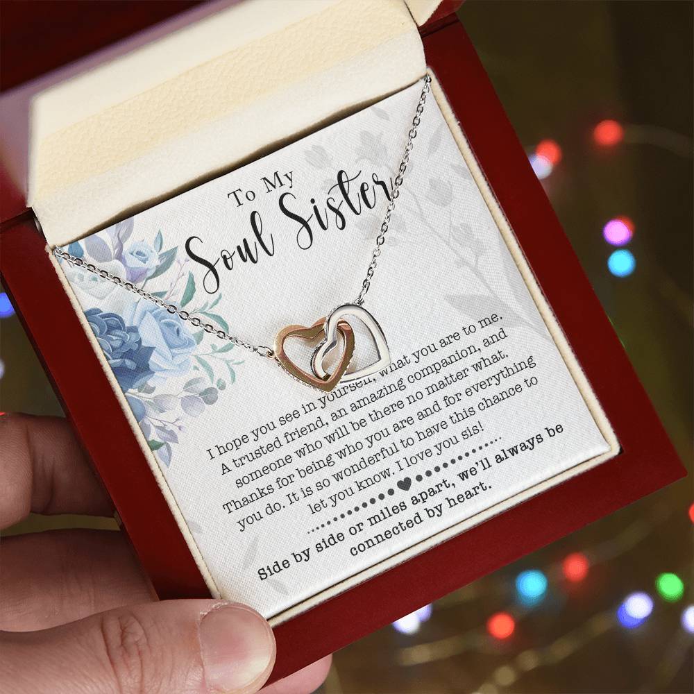 Soul Sister - Hearts Necklace Interlocking Hearts Necklace