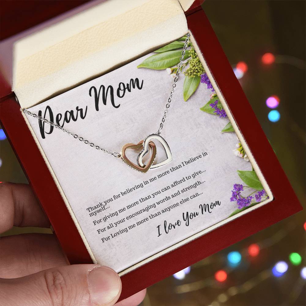 Gift For Mom - Mother'S Day Gift - Birthday Gift - Interlocking Hearts Symbolize Never-Ending Love Interlocking Hearts Necklace