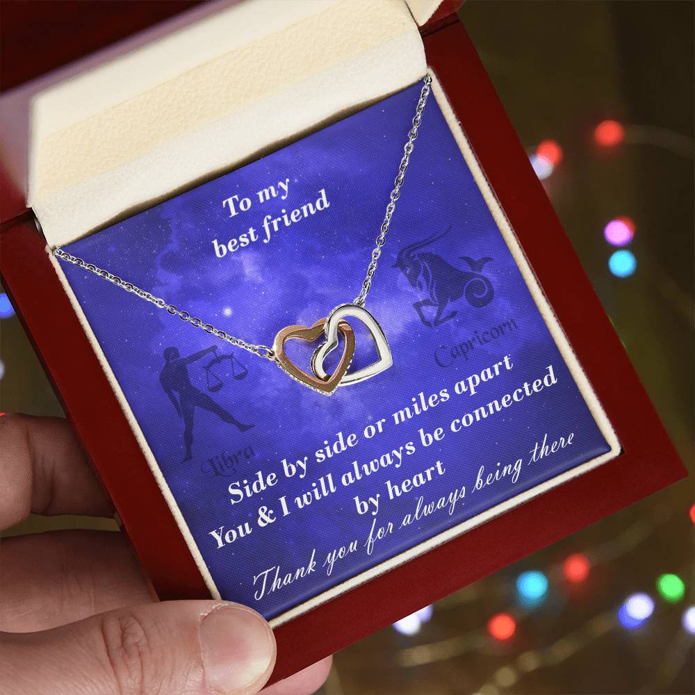Libra To Capricorns Best Friend Interlocked Hearts Necklace Interlocking Hearts Necklace