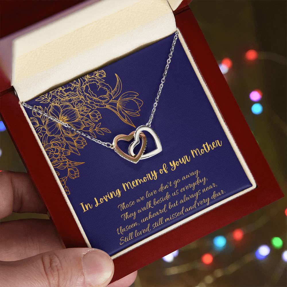 In Loving Memory Of Your Mother - Interlocking Necklace Interlocking Hearts Necklace