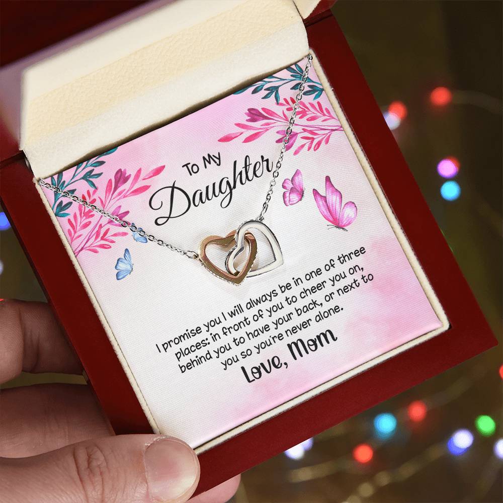 Daughter Mother Interlocking Hearts Necklace