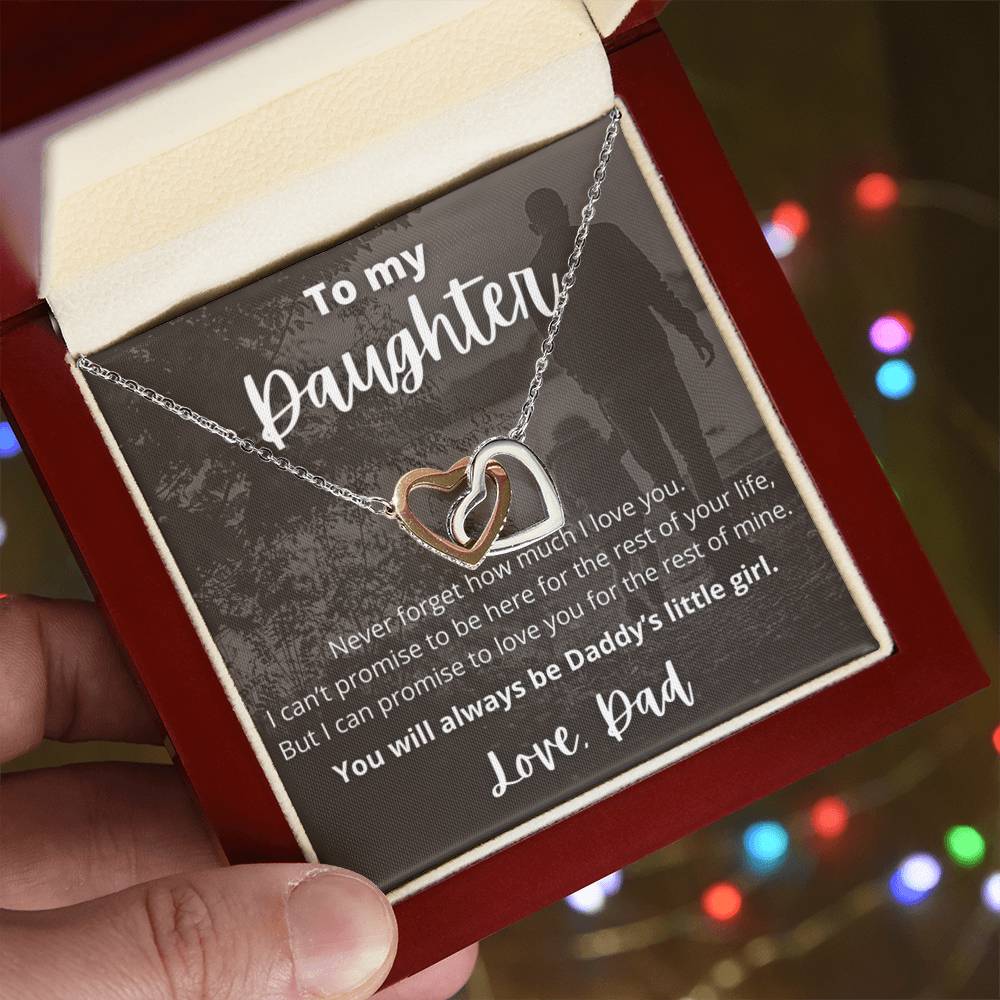 Interlocking Hearts Necklace - Daughter Gift