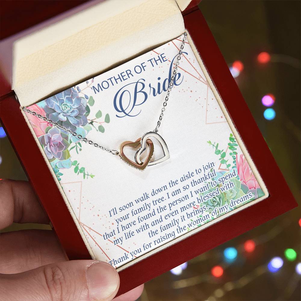 Mother Of The Bride Gift From Groom Mother Of The Bride Interlocking Heart Necklace Custom Mother Of The Bride Mother Of The Bride Gift Interlocking Hearts Necklace