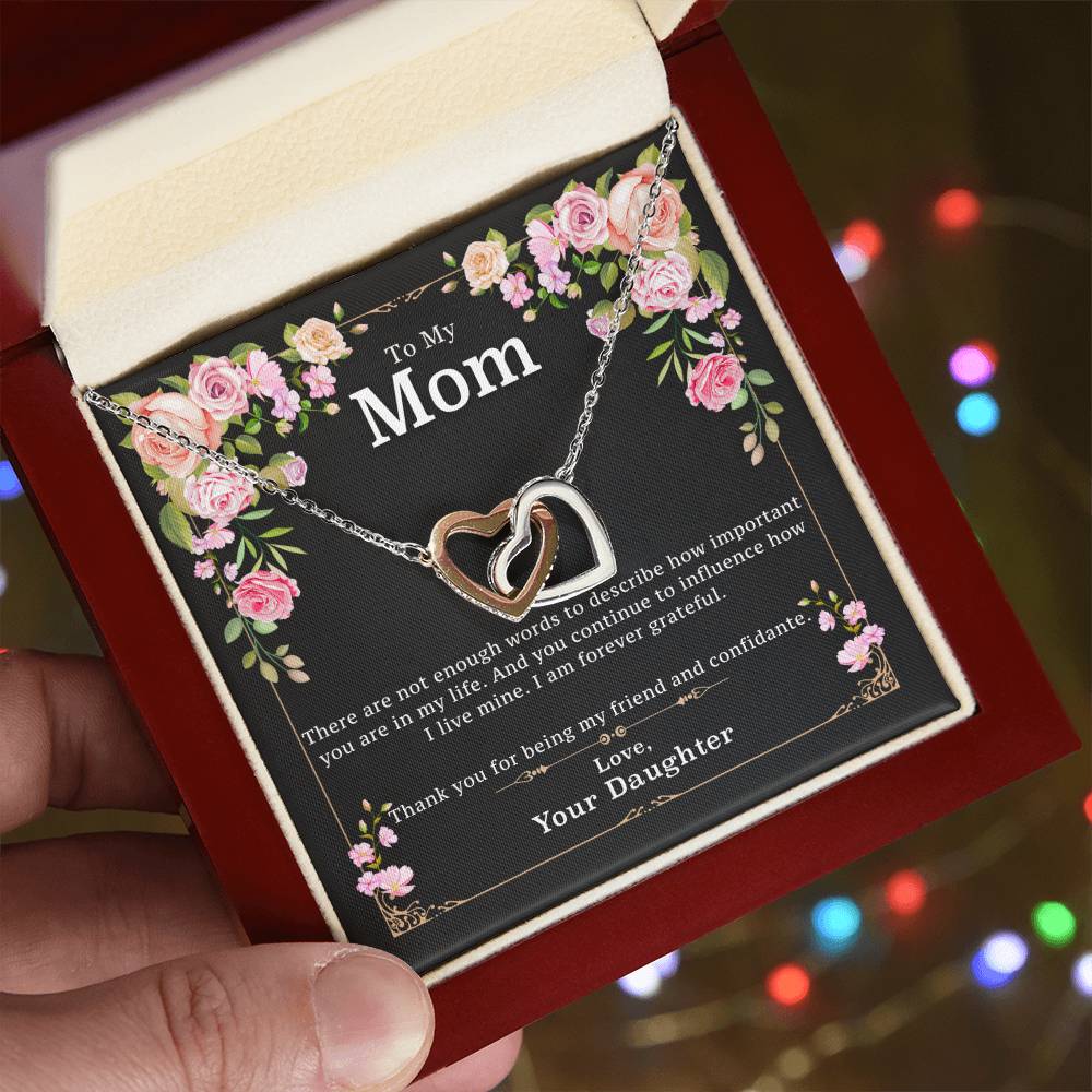 Forever Grateful Necklace Interlocking Hearts Necklace