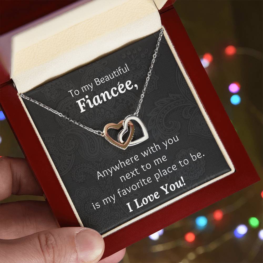 Fiancee With You Next To Me - Necklace Interlocking Hearts Necklace
