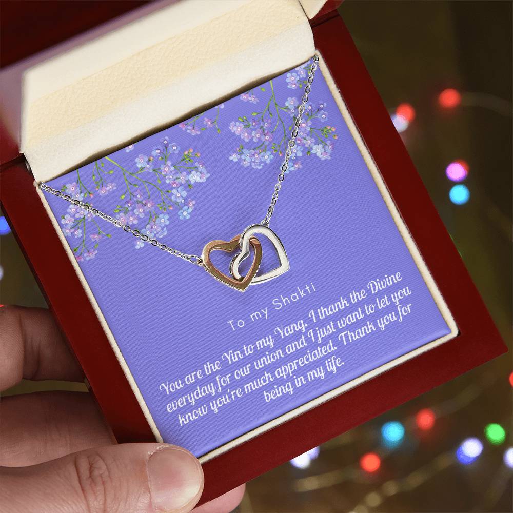 Light Shakti-Less Likely Interlocking Hearts Necklace