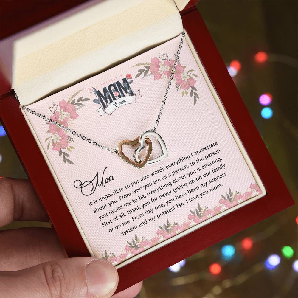 Gift For Mom Personalized Necklace Custom Gift For Mom To My Mom Interlocking Hearts Necklace