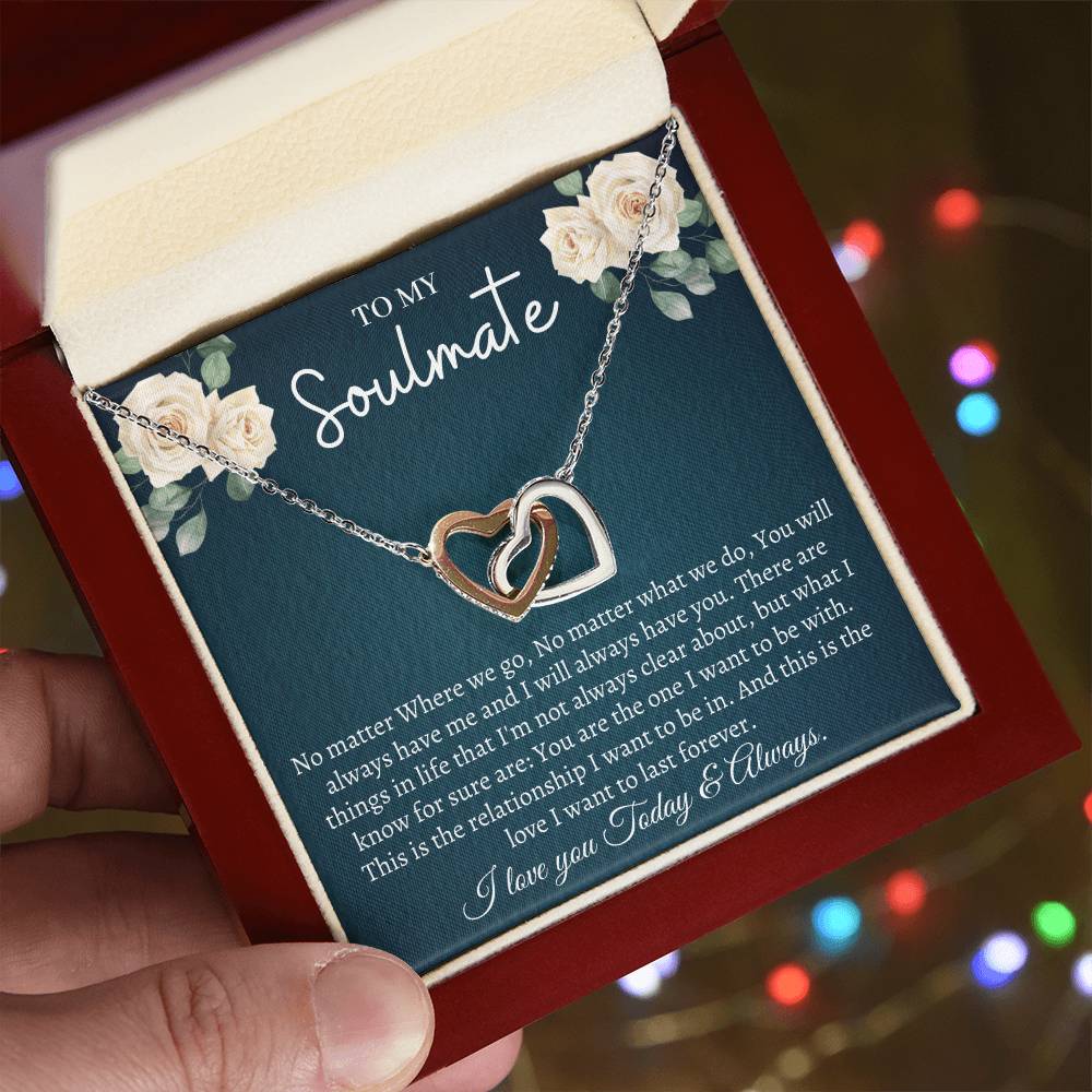 Interlocking Necklace Soulmate Interlocking Hearts Necklace