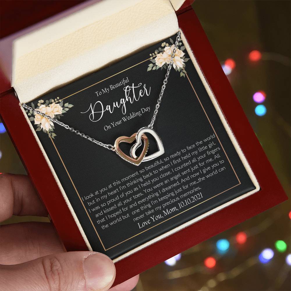Daugther Wedding Interlocking Hearts Necklace