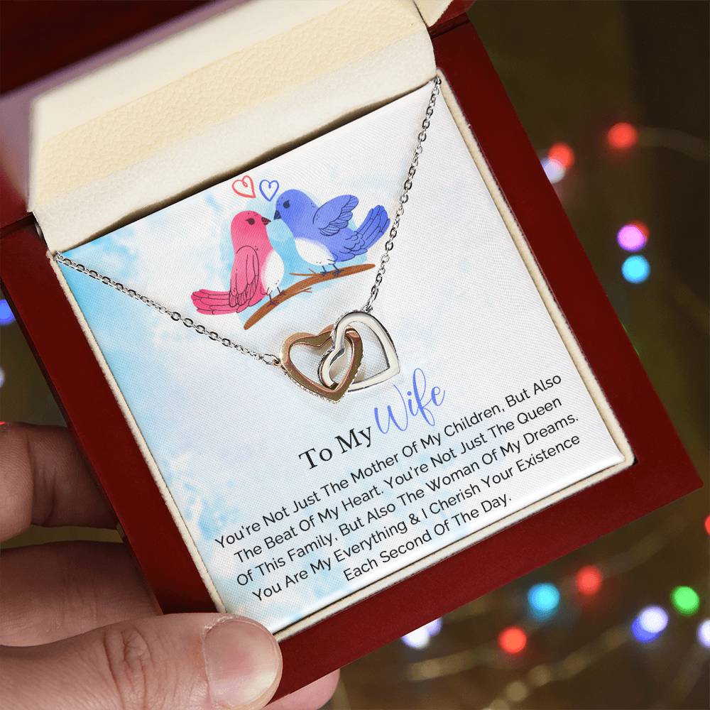 Husband To Wife Necklace Interlocking Hearts Necklace