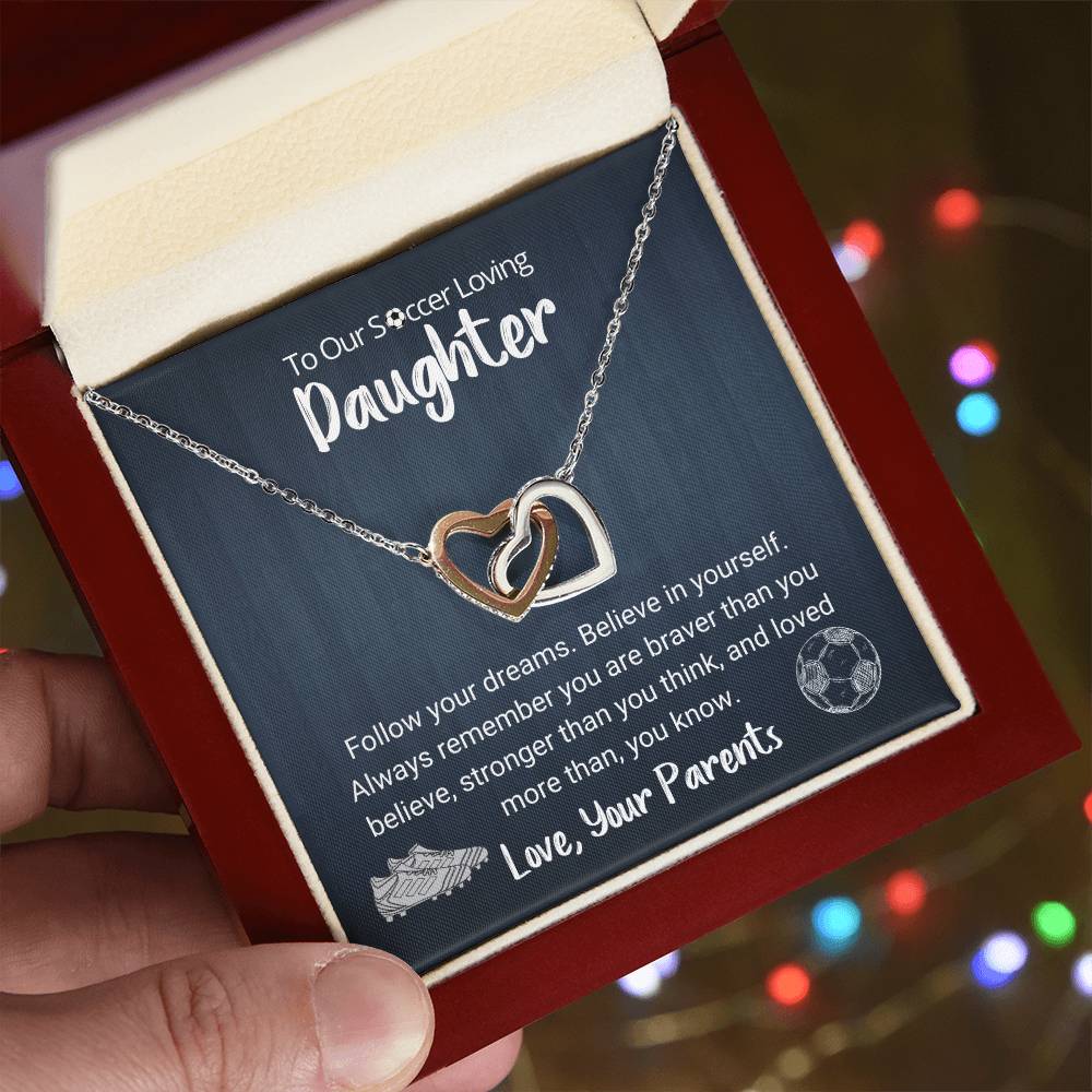 Follow Your Dreams Necklace Interlocking Hearts Necklace