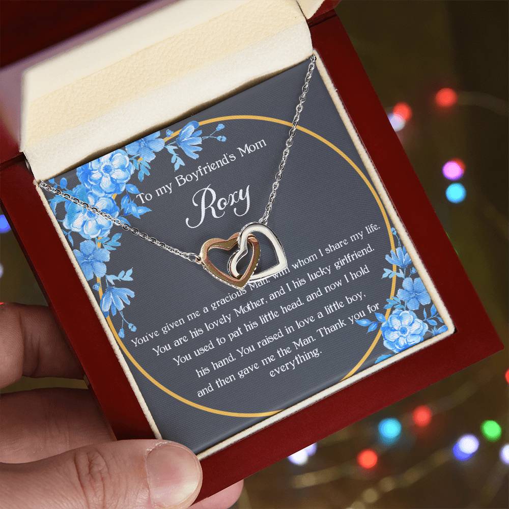 To My Boyfriend 'S Mom - Roxy #2027233922 Interlocking Hearts Necklace