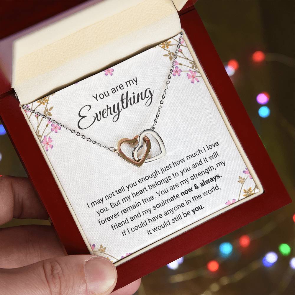 You Are My Everything - Necklace Interlocking Hearts Necklace