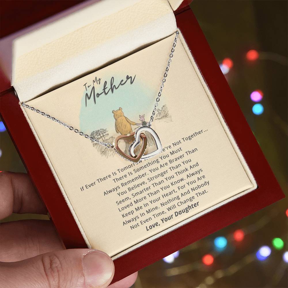 To My Mother - The Ever Tomorrow Necklace Gift Interlocking Hearts Necklace