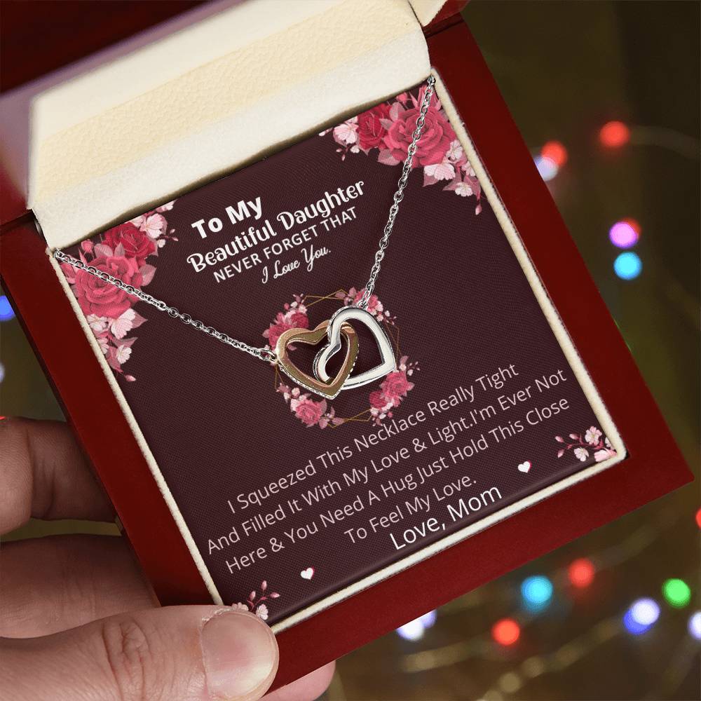 Gift For Daughter From Mom Birthday Gift For Daughterinterlocking Hearts Necklace