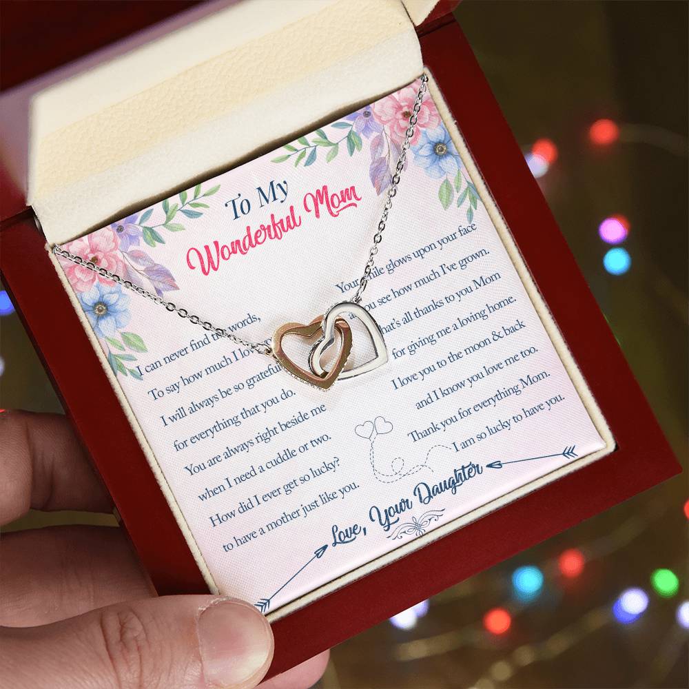 Interlocking Hearts Daughter To Mom I Can Never Find The Words Interlocking Hearts Necklace