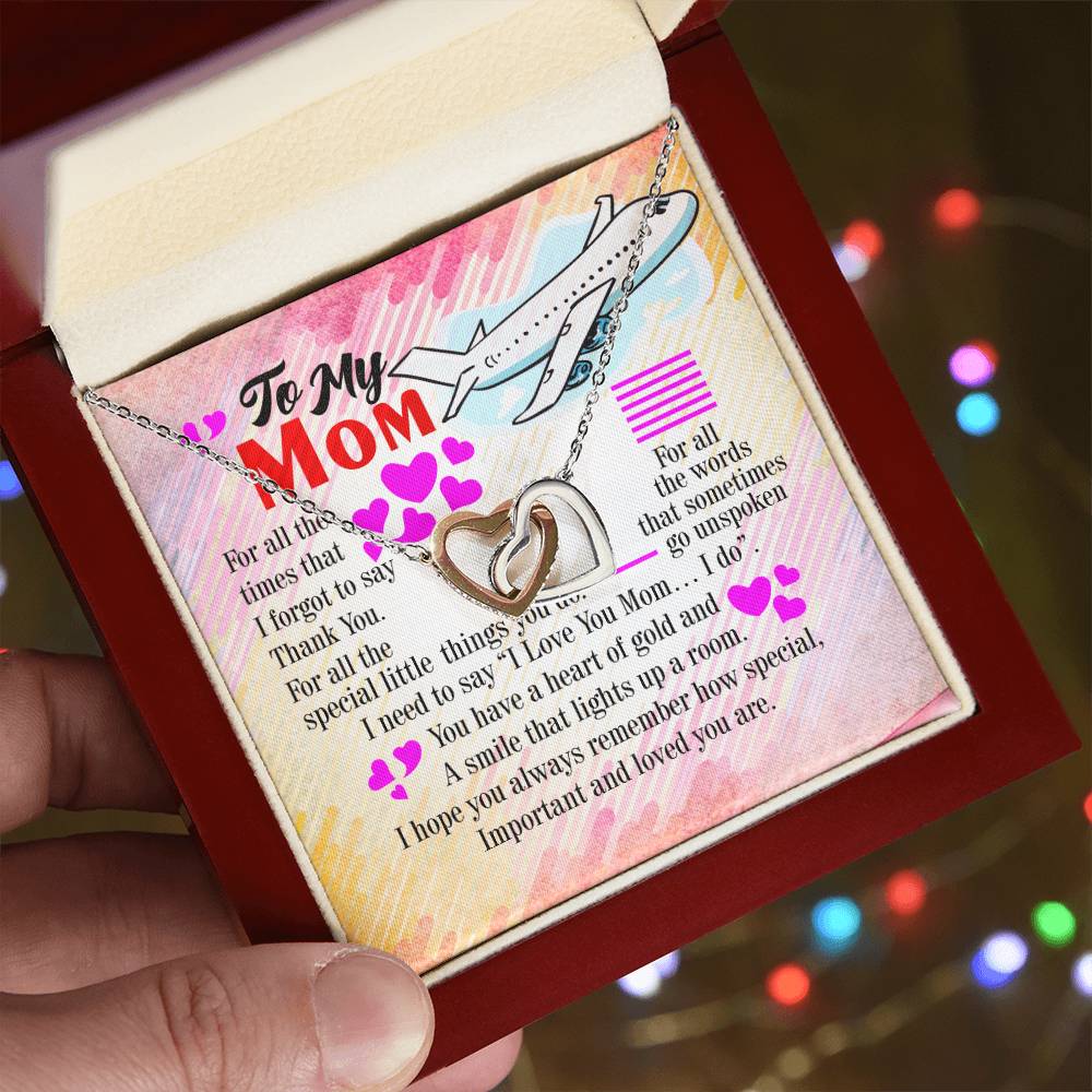 Pilot'S Mom - Interlocking Heart Necklace Interlocking Hearts Necklace