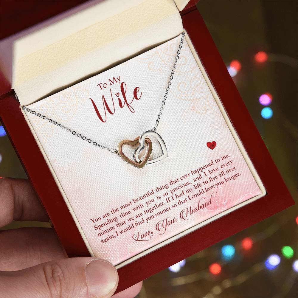 Interlocked Heart Neckless - For Wife Interlocking Hearts Necklace