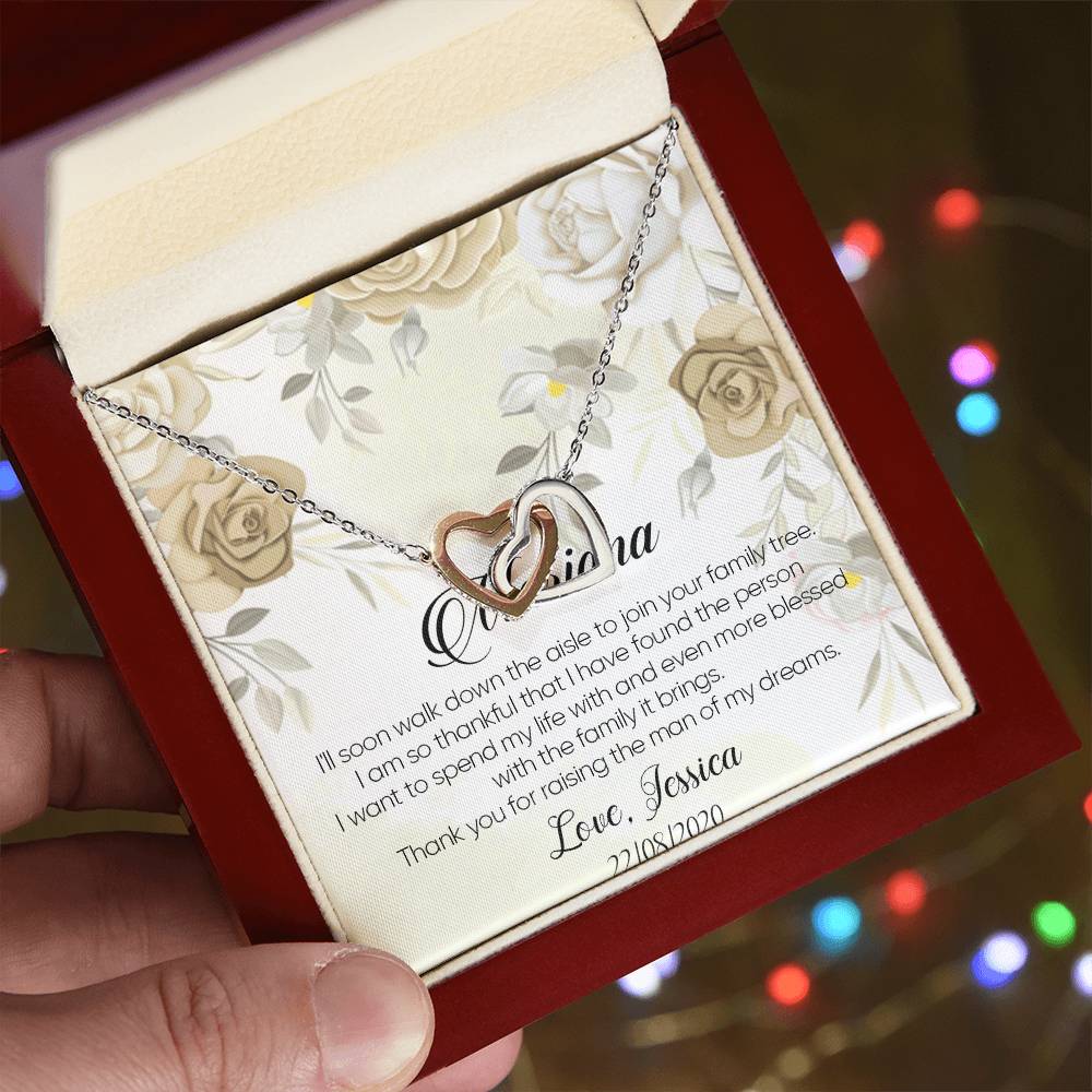 Mother Of The Groom Gift Mother Of The Bride Necklace Gift Mother In Law Necklace Gift Interlocking Heart Necklace Wedding Interlocking Hearts Necklace