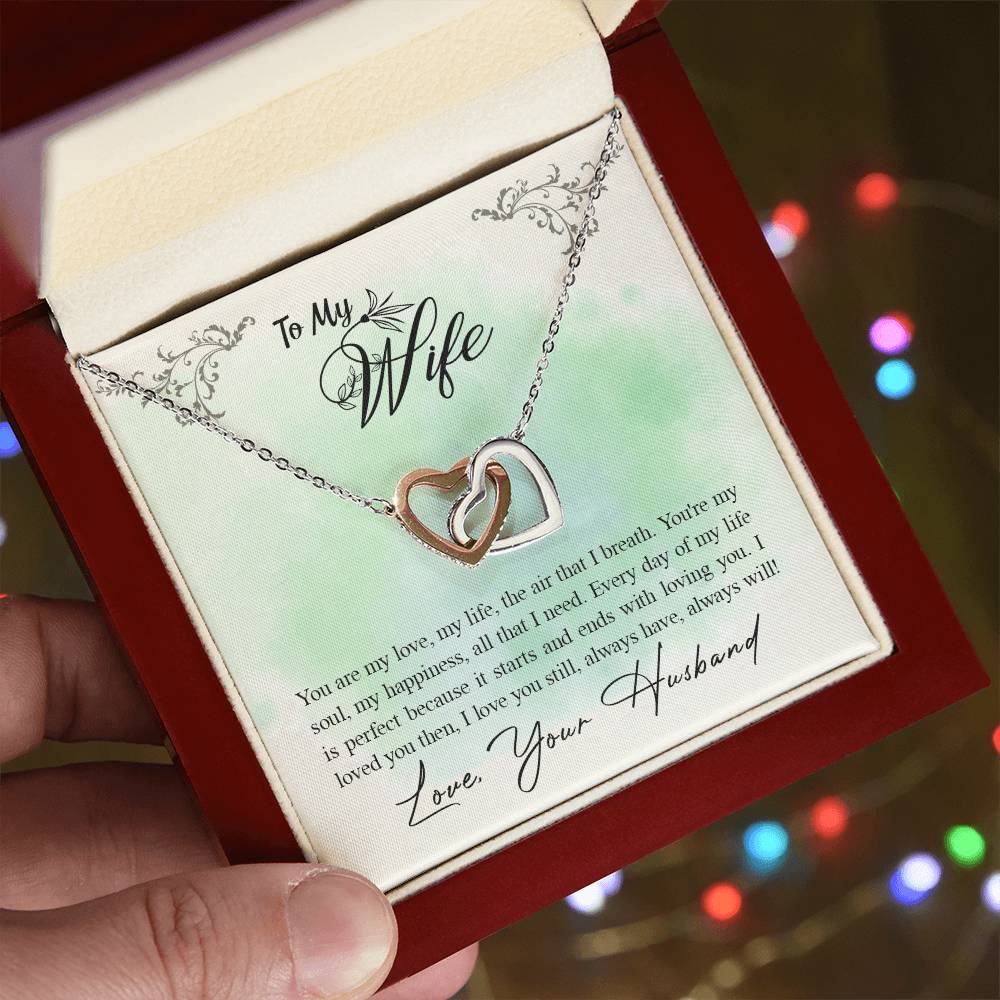 Interlocked Heart Neckless - For Wife Interlocking Hearts Necklace