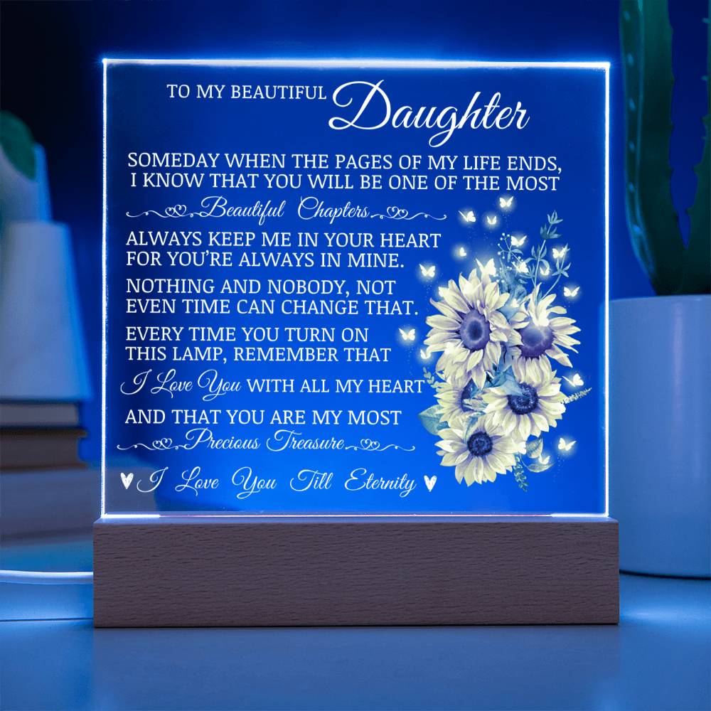 Daughter Keepsake - Eternity - Acrylic Square Plaque