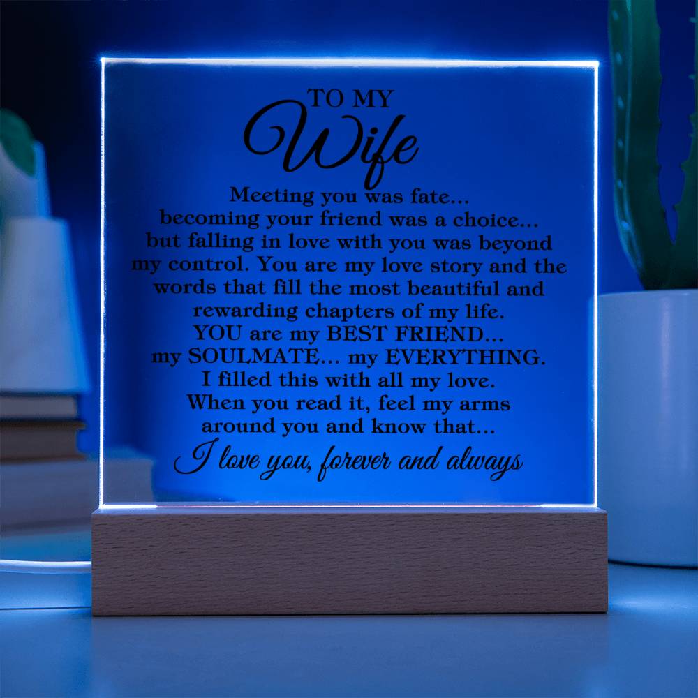 To My Wife - You Are My Best Friend - Acrylic Square Plaque