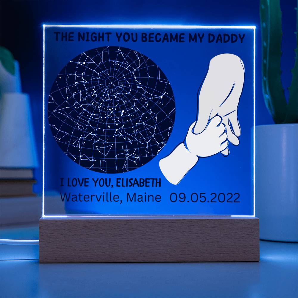 Celestial Night Sky Acrylic Plaque Waterville Maine - Acrylic Square Plaque