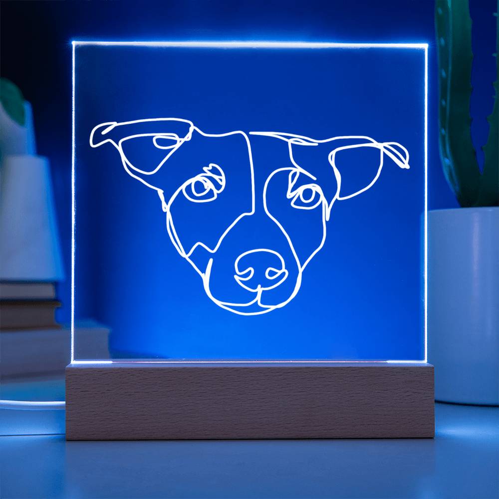 Pet Line Drawing Board - Acrylic Square Plaque