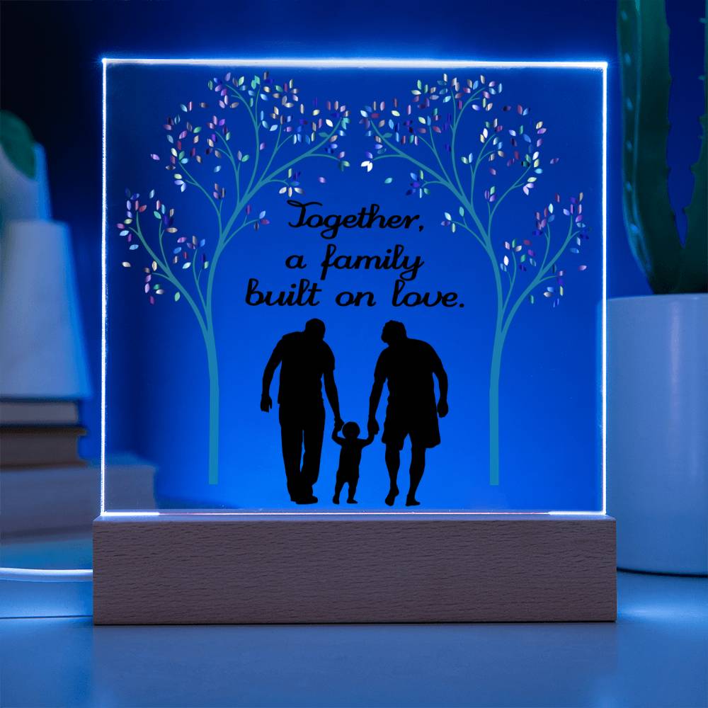 Pride Month Gift - A Family Built On Love - Acrylic Square Plaque