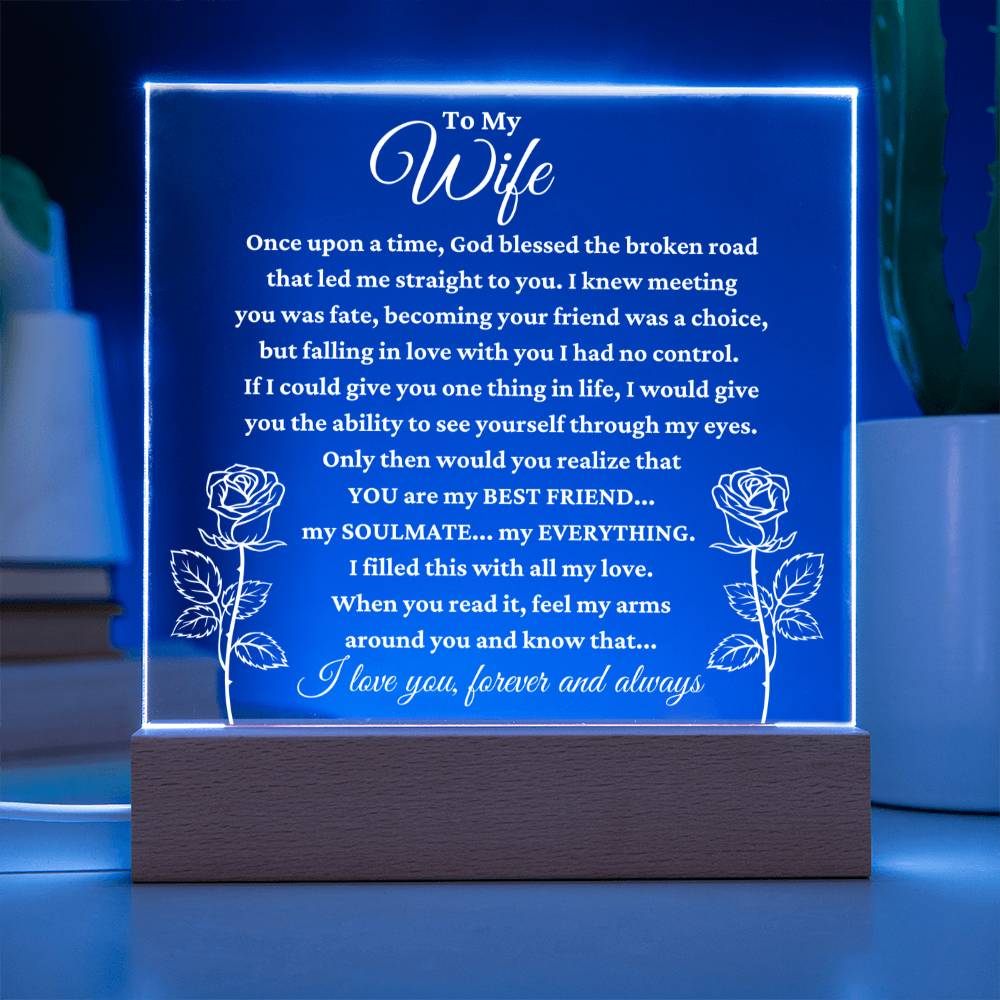 To My Wife - My Everything - Acrylic Square Plaque