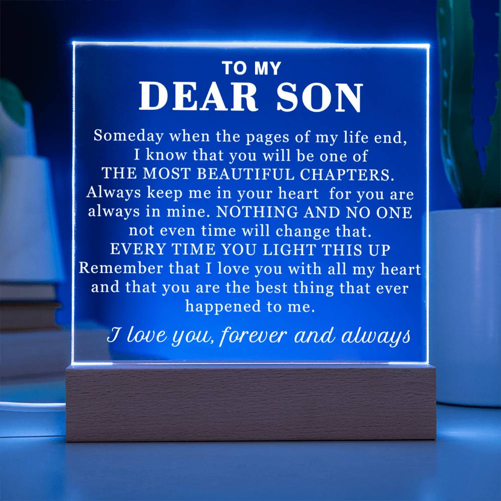 Meaningful Gift For Son - - Acrylic Square Plaque