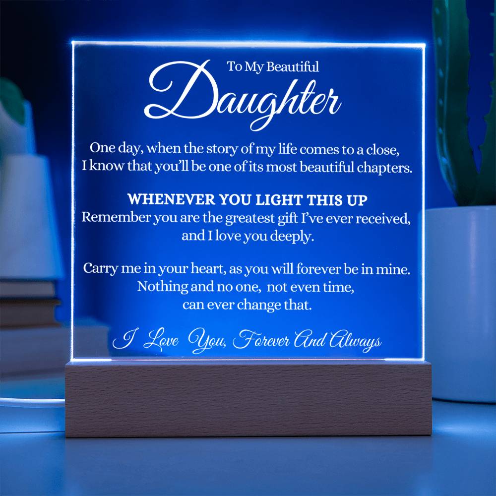 Most Beautiful Chapter - Whenever You Light This Up - Acrylic Square Plaque