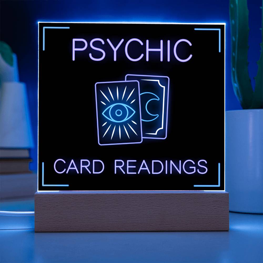 Psychic Card Readings - Acrylic Square Plaque