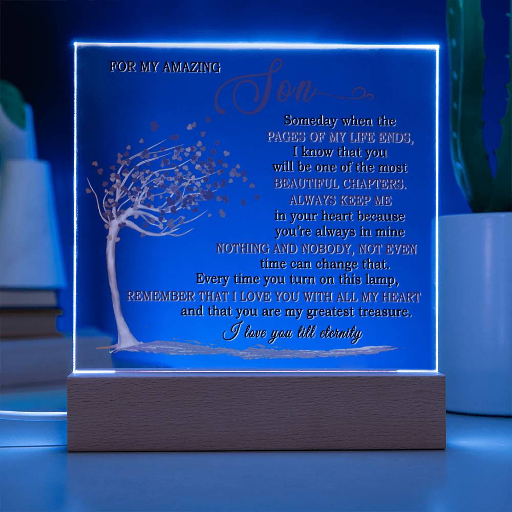 Gift for Son - Always In Mine - Acrylic Square Plaque