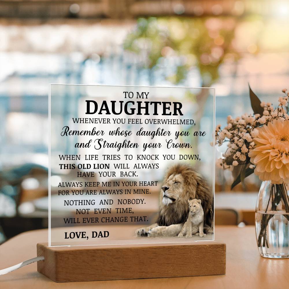 To My Daughter - Keep Me In Your Heart - Acrylic Square Plaque