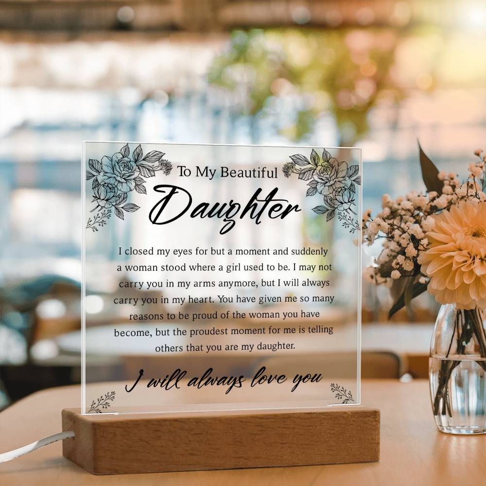 Daughter First - Acrylic Square Plaque