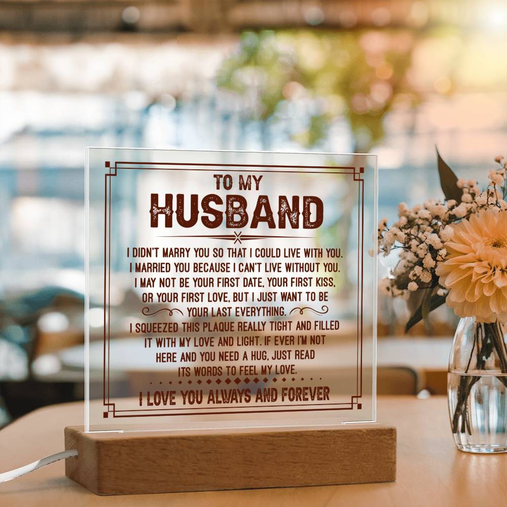 Gift For Husband - You Need A Hug - Acrylic Square Plaque