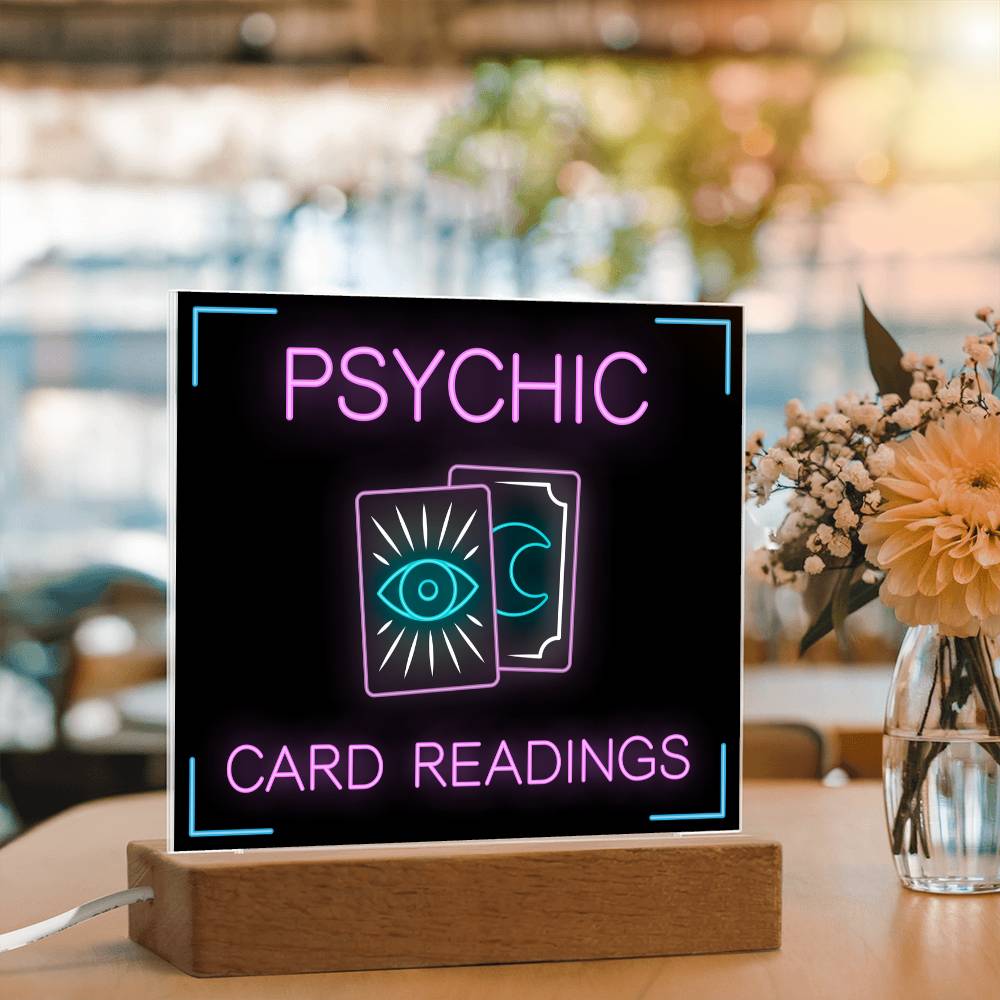 Psychic Card Readings - Acrylic Square Plaque