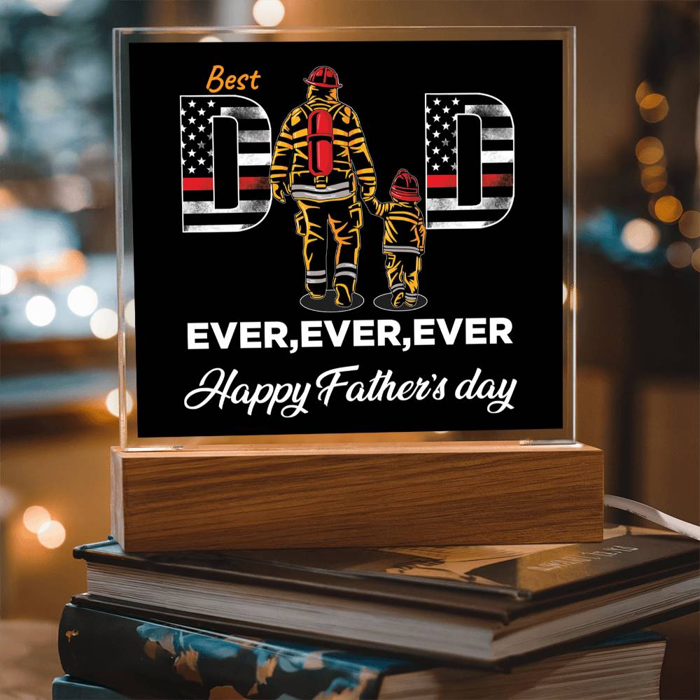 Best Dad Ever Ever Ever - Acrylic Square Plaque